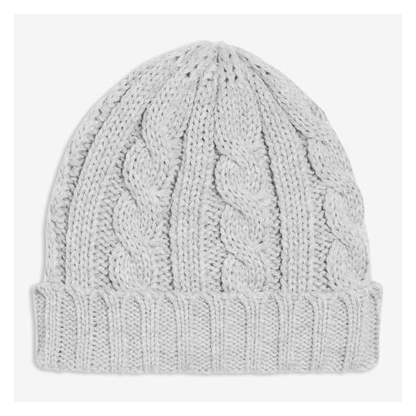Cable Knit Beanie - Pale Grey